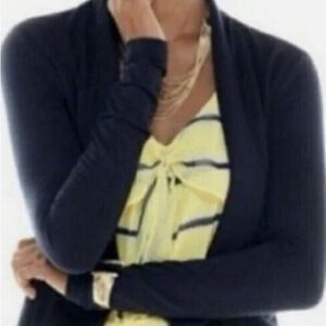 Cabi Portico shrug Women's Navy Blue Sweater